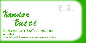 nandor buttl business card