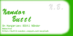 nandor buttl business card